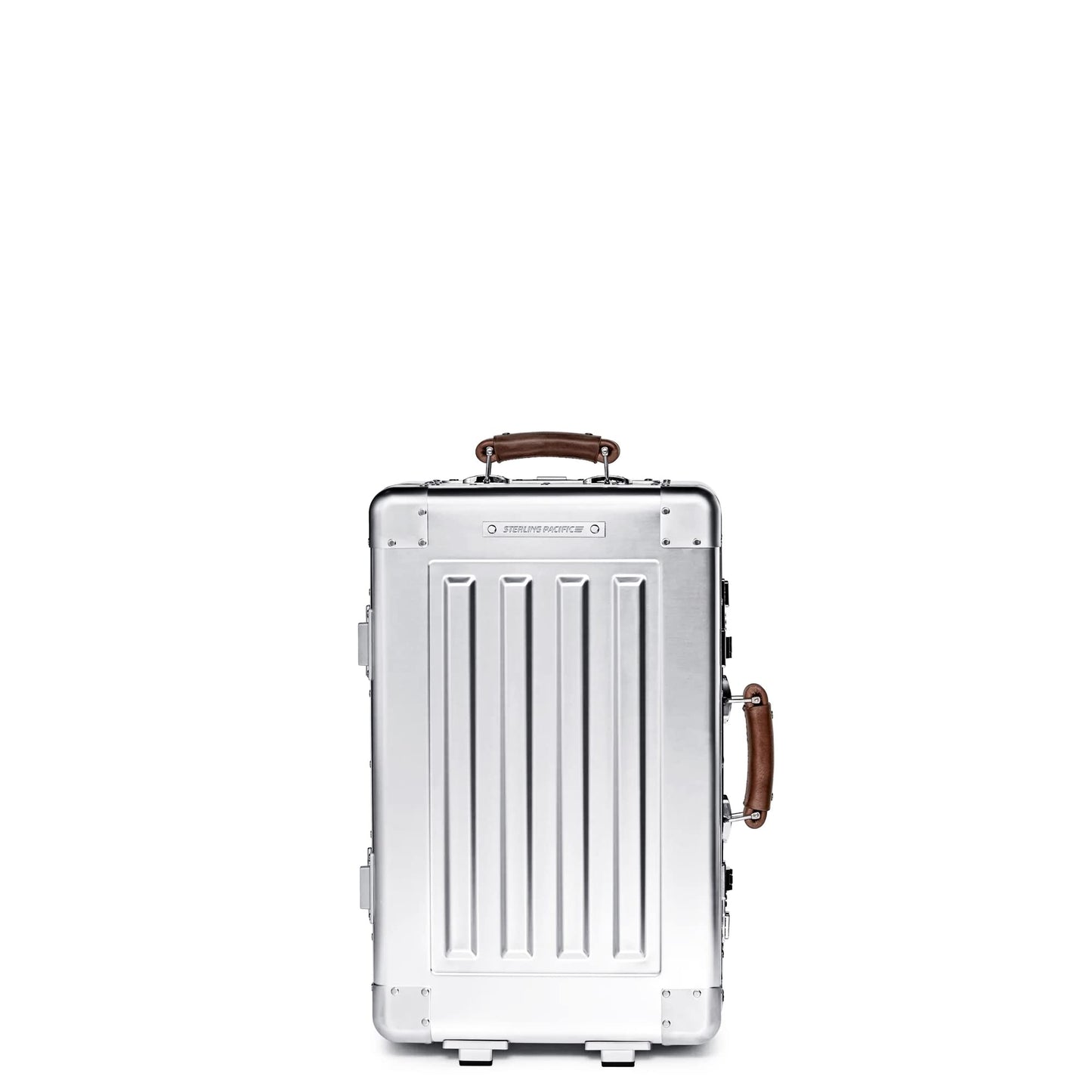 35L Full Aluminum Carry-On Travel Case with Leather Handles