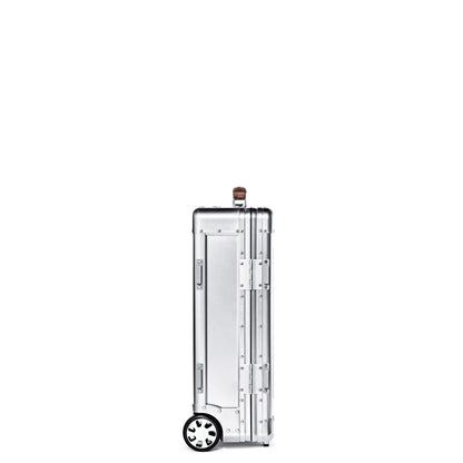 35L Full Aluminum Carry-On Travel Case with Leather Handles