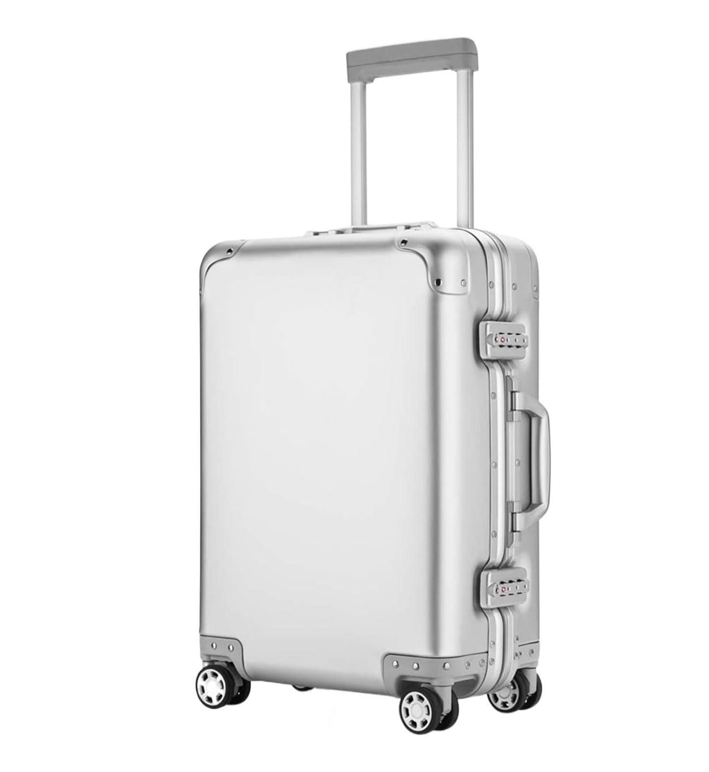 20" Aluminum Carry-On Suitcase - Silver Spinner Luggage
