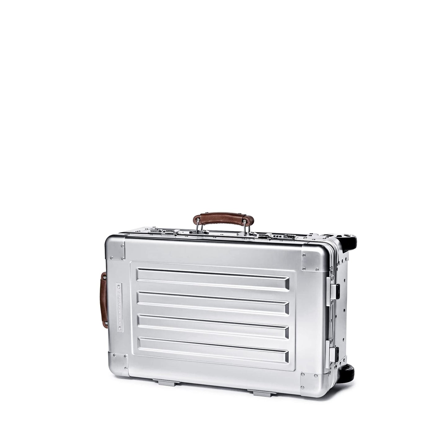35L Full Aluminum Carry-On Travel Case with Leather Handles