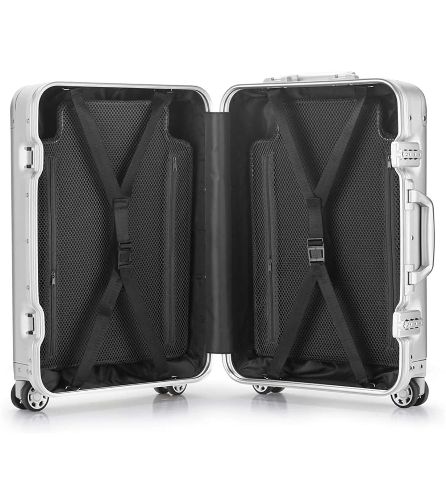 20" Aluminum Carry-On Suitcase - Silver Spinner Luggage
