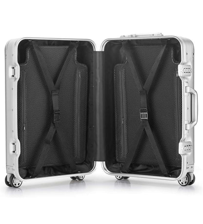 20" Aluminum Carry-On Suitcase - Silver Spinner Luggage